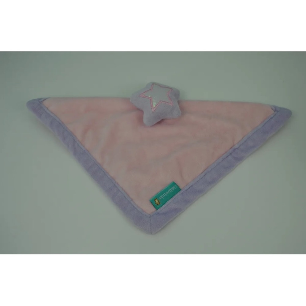 Tiddliwinks Star Lovey Security Blanket Light Pink Purple Plush Baby Toy